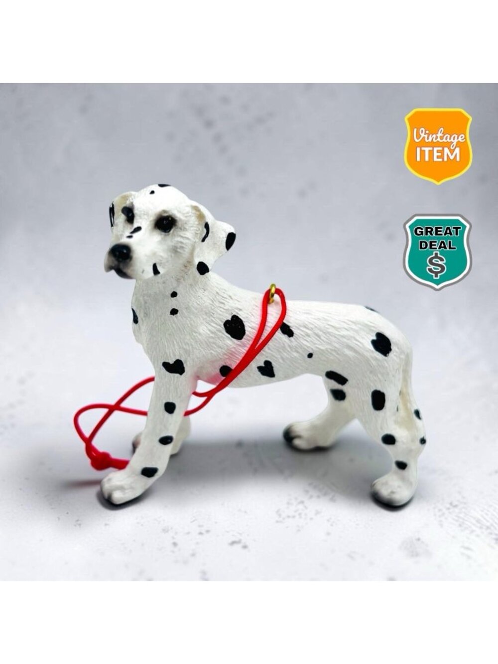 Vintage Collectible Realistic Detailed Dalmatian Dog Christmas Ornament. RARE!